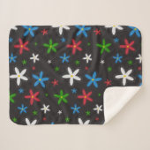 Floral Pattern Sherpa Deken (Voorkant (horizontaal))