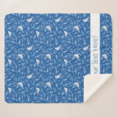 Floral Pattern Sherpa Deken (Voorkant (horizontaal))