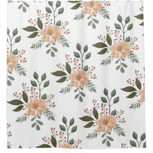 Floral Pattern Shower Curtain Douchegordijn (Voorkant)