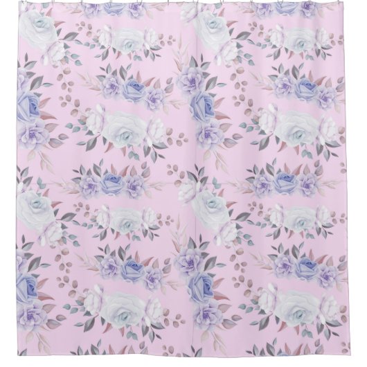 Floral Pattern Shower Curtain Douchegordijn (Voorkant)