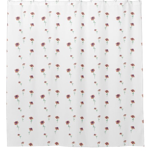 Floral Pattern Shower Curtain Douchegordijn (Voorkant)