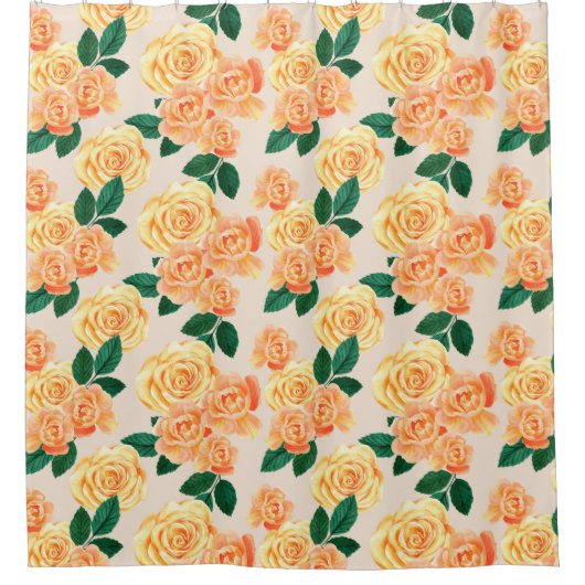 Floral Pattern Shower Curtain Douchegordijn (Voorkant)