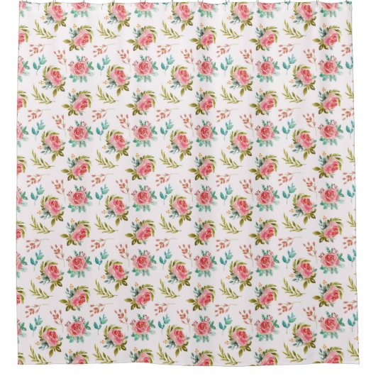 Floral Pattern Shower Curtain Douchegordijn (Voorkant)