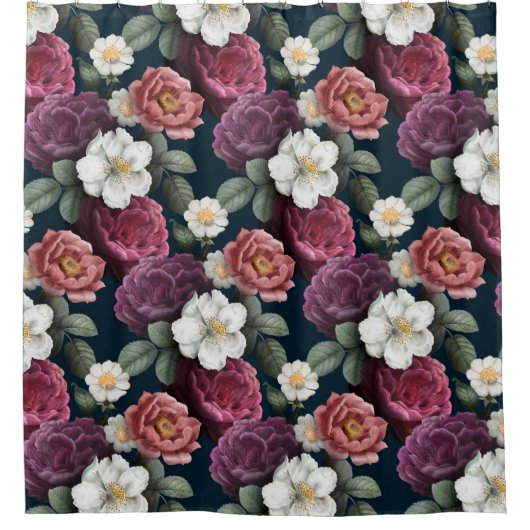 Floral Pattern Shower Curtain Douchegordijn (Voorkant)