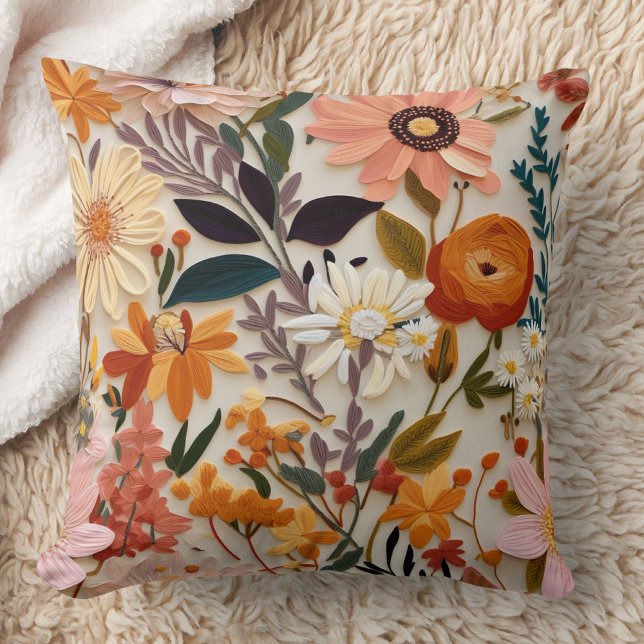 Floral Pattern Sierkussen (Floral Pattern Throw Pillow)