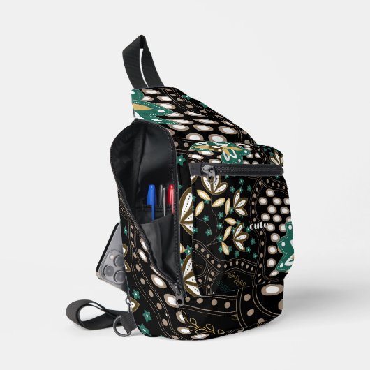 Floral Pattern Sling Bag (Open)