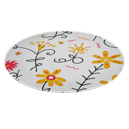 Floral Pattern Snijplank (Hoek)