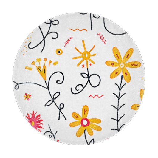 Floral Pattern Snijplank (Voorkant)