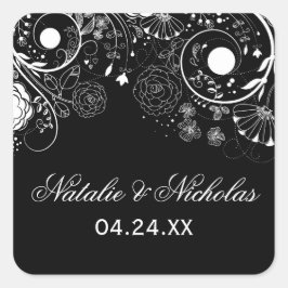 Floral Pattern - Square Sticker