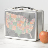 Floral Pattern States Map (In situ)