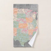 Floral Pattern States Map Bad Handdoek (Handdoek)