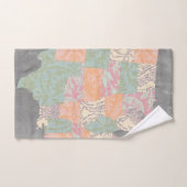 Floral Pattern States Map Bad Handdoek (Handdoek)