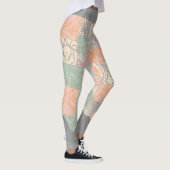 Floral Pattern States Map Leggings (Rechts)