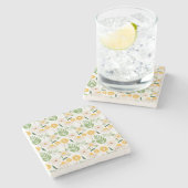 Floral Pattern Stenen Onderzetter (Zijkant)