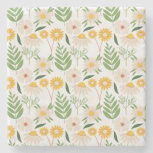 Floral Pattern Stenen Onderzetter