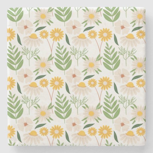 Floral Pattern Stenen Onderzetter (Voorkant)