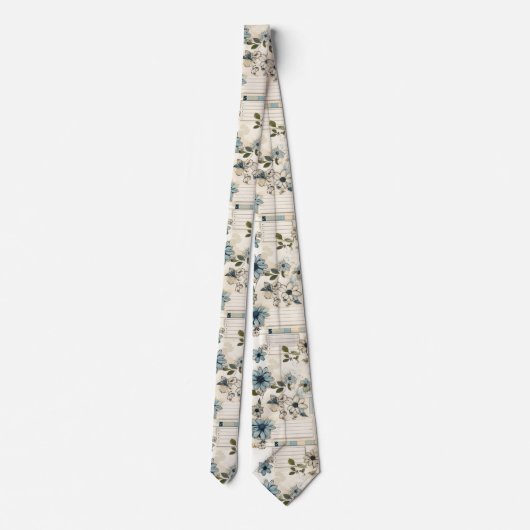 Floral Pattern Stropdas (Achterkant)