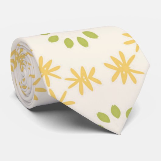 Floral Pattern Stropdas (Opgerold)