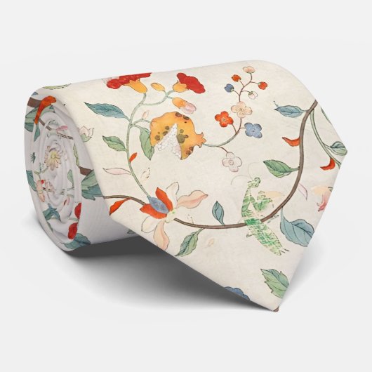  Floral Pattern Stropdas (Opgerold)