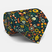 Floral Pattern Stropdas (Opgerold)