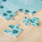 Floral Pattern, Teal Blue Legpuzzel (Zijkant)
