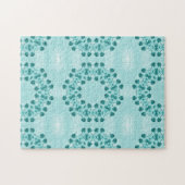 Floral Pattern, Teal Blue Legpuzzel (Horizontaal)