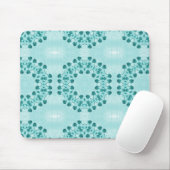 Floral Pattern, Teal Blue Muismat (Met muis)