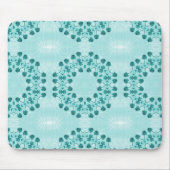Floral Pattern, Teal Blue Muismat (Voorkant)