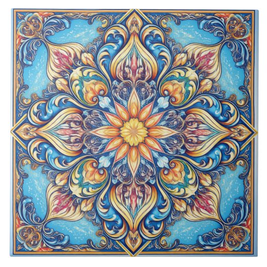 Floral pattern tegeltje (Voorkant)