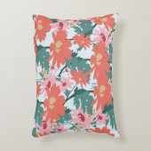 Floral Pattern Tekening Elegant Colorful Flowers Accent Kussen (Voorkant(Verticaal))