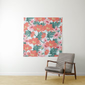 Floral Pattern Tekening Elegant Decorative Flowers Wandkleed (In situ)