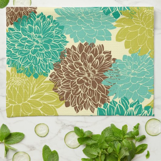 Floral Pattern Theedoek (Gevouwen)