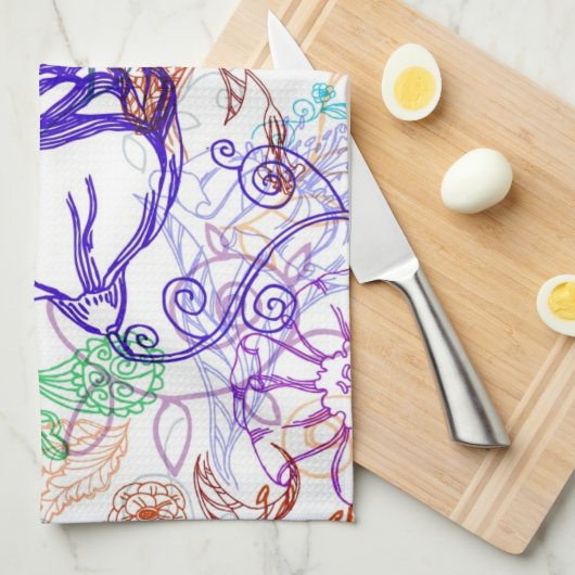 Floral Pattern Theedoek (Quarter Fold)