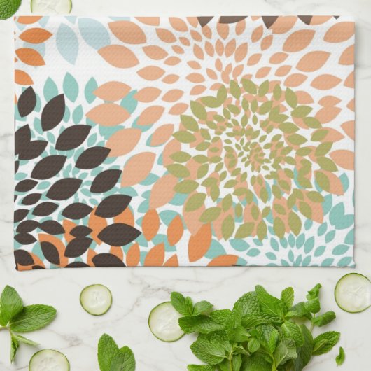 Floral Pattern Theedoek (Gevouwen)