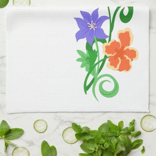 Floral Pattern Theedoek (Gevouwen)