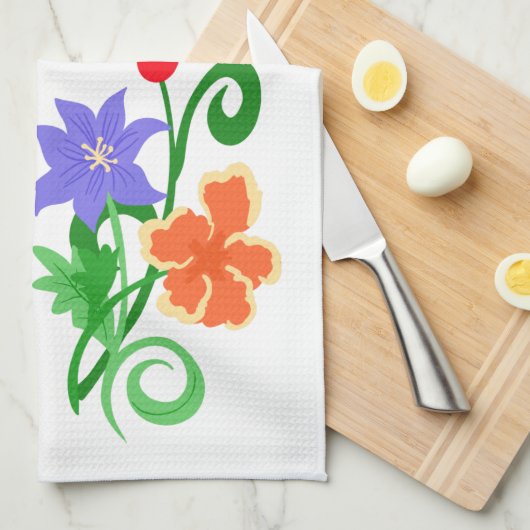 Floral Pattern Theedoek (Quarter Fold)