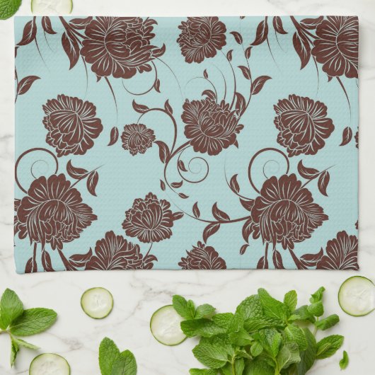 Floral Pattern Theedoek (Gevouwen)