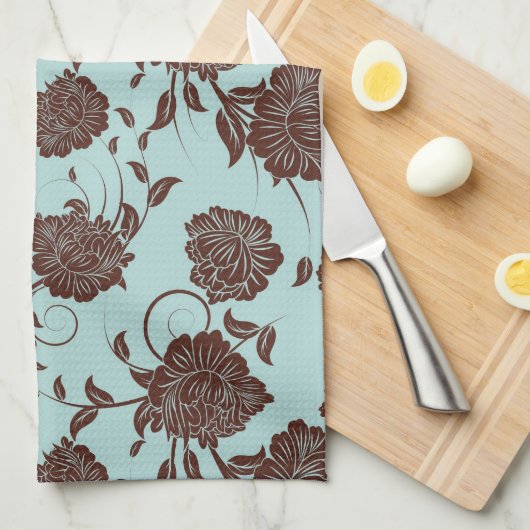 Floral Pattern Theedoek (Quarter Fold)