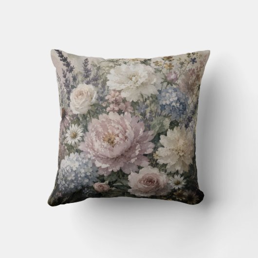 Floral Pattern Throw Pillow Cover Kussen (Achterkant)