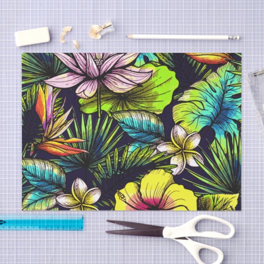 Floral Pattern Tissuepapier (Craft)