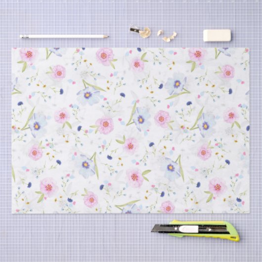 Floral Pattern Tissuepapier (Craft)
