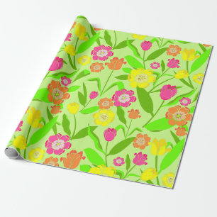  Floral Pattern, Tulips and Flowers Cadeaupapier