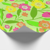 Floral Pattern, Tulips and Flowers Cadeaupapier (Hoek)