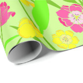 Floral Pattern, Tulips and Flowers Cadeaupapier (Rol Hoek)