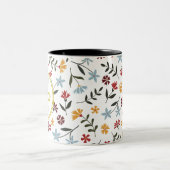 Floral Pattern Tweekleurige Koffiemok (Center)