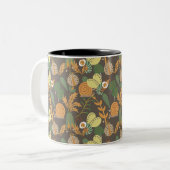  Floral Pattern Tweekleurige Koffiemok (Voorkant links)