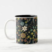 Floral Pattern Tweekleurige Koffiemok (Links)