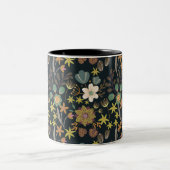 Floral Pattern Tweekleurige Koffiemok (Center)