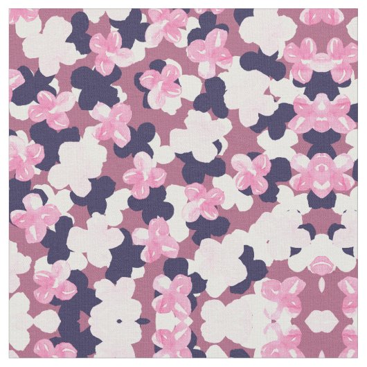 Floral Pattern van de Waterverf Artsy Pink Stof (Close Up)