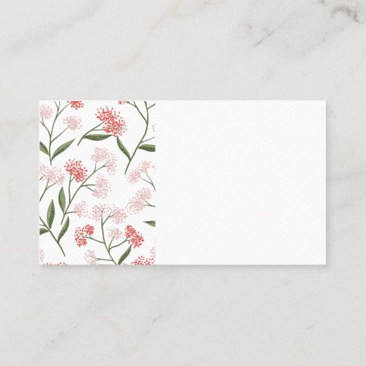 Floral Pattern Visitekaartje (Achterkant)